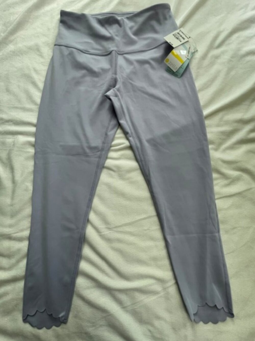 Zella Leggings Women's Activewear High Waist Capri Scalloped, Purple, Size M - Picture 3 of 7